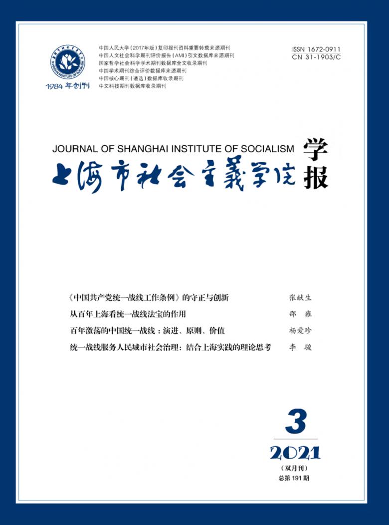 上海市社会主义学院学报杂志封面