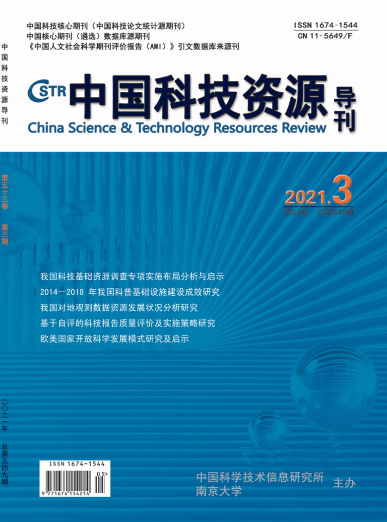 中国科技资源导刊杂志封面