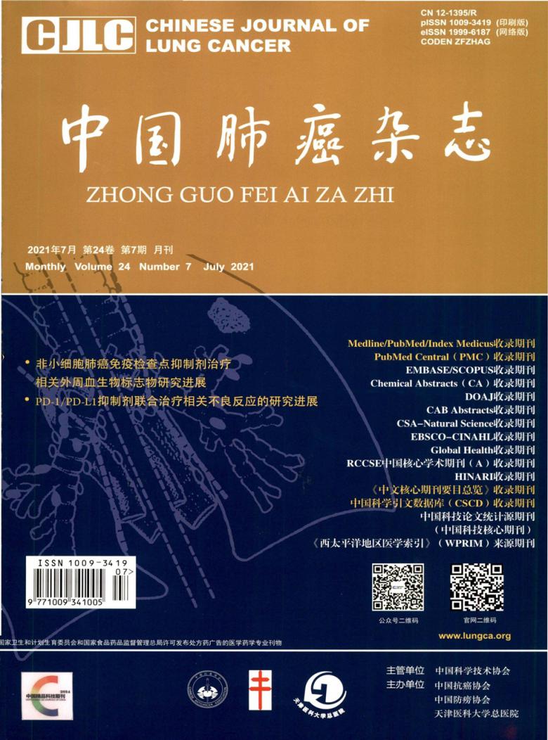 中国肺癌杂志封面