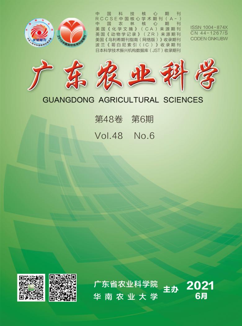 广东农业科学杂志封面