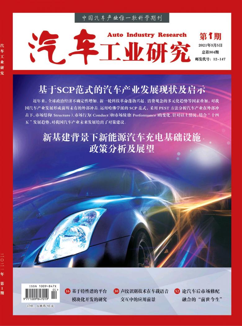 汽车工业研究杂志封面