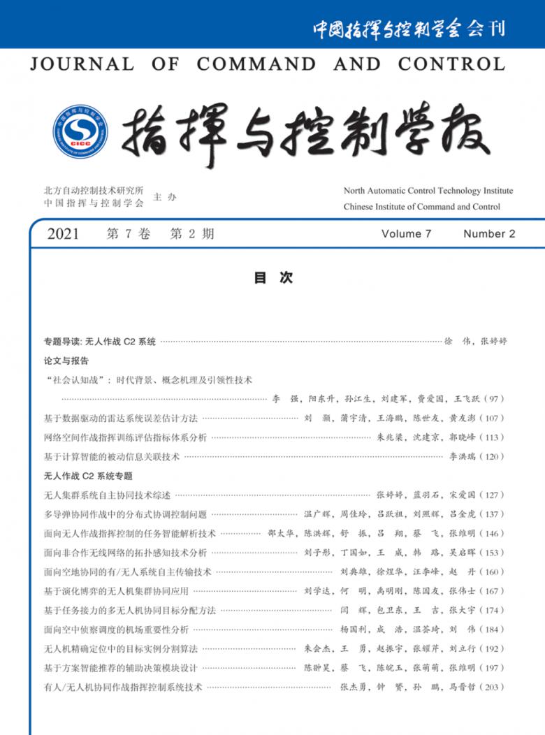 指挥与控制学报封面