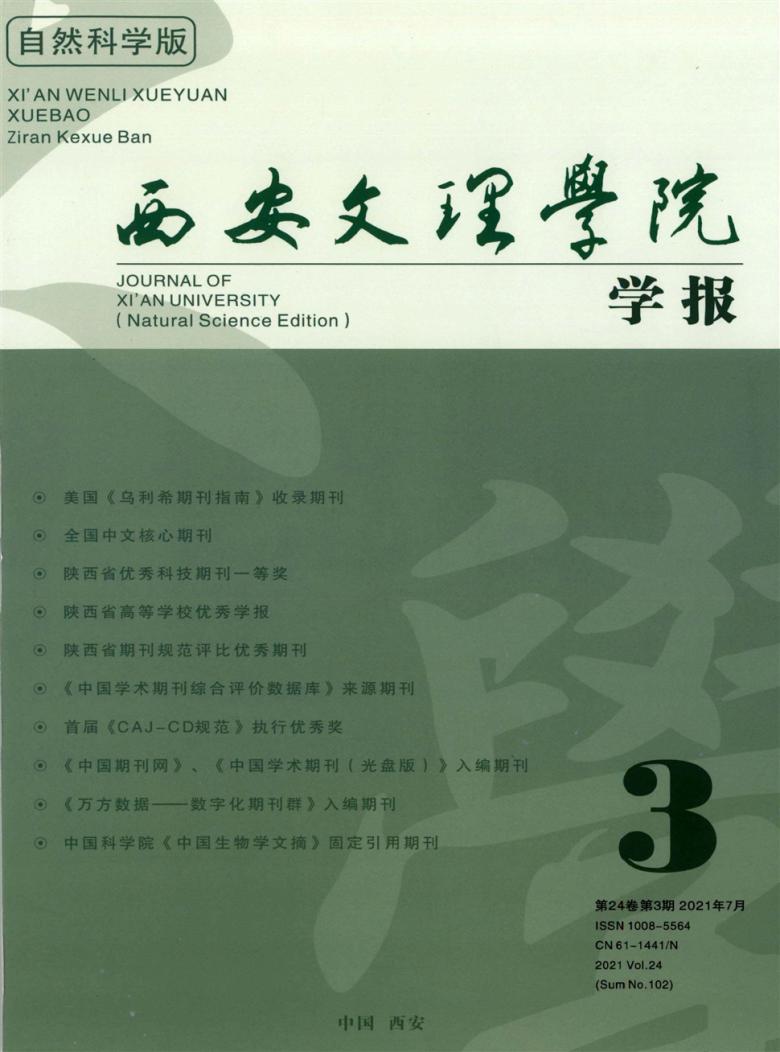 西安文理学院学报杂志封面