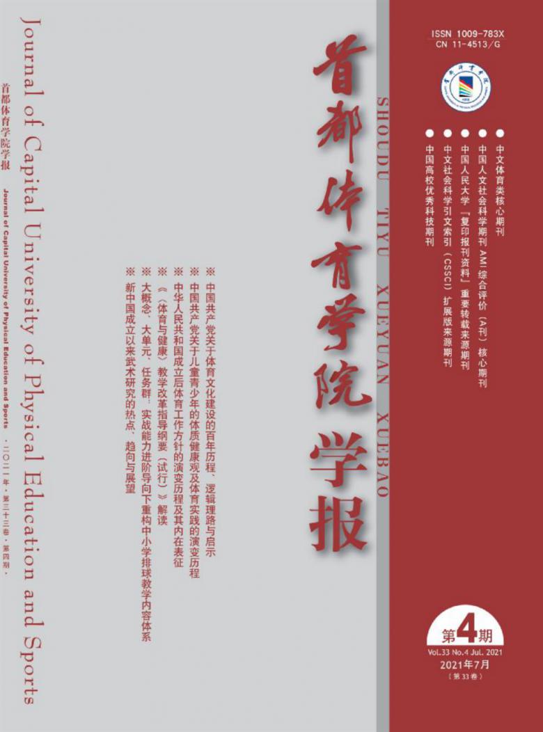 首都体育学院学报杂志封面